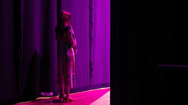 Waiting in the wings to go on stage
